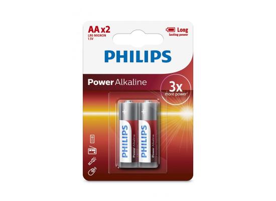 Philips Power Alkaline Batteries AA - Pack of 2